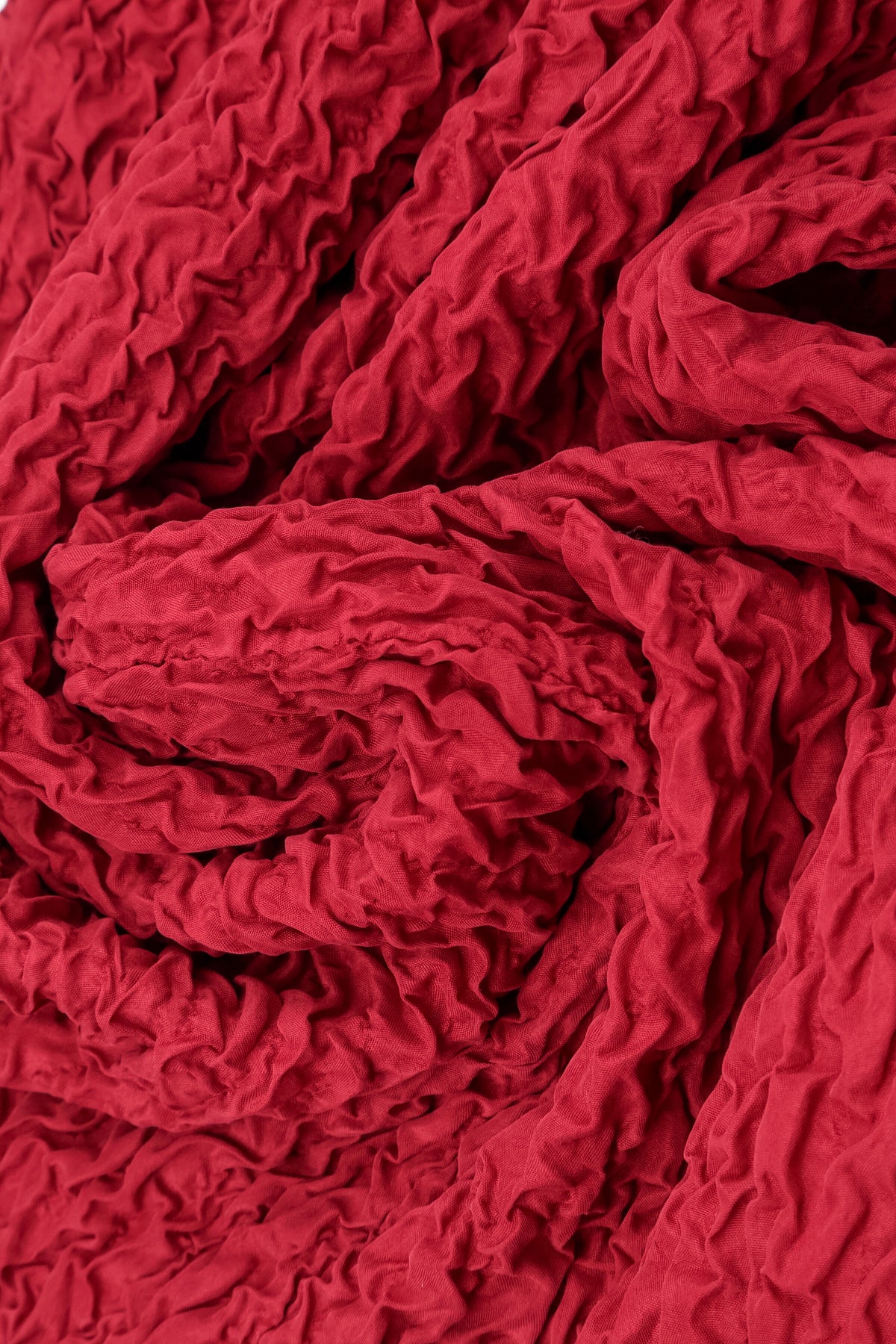 Crinkled Red Silk Tunic 5