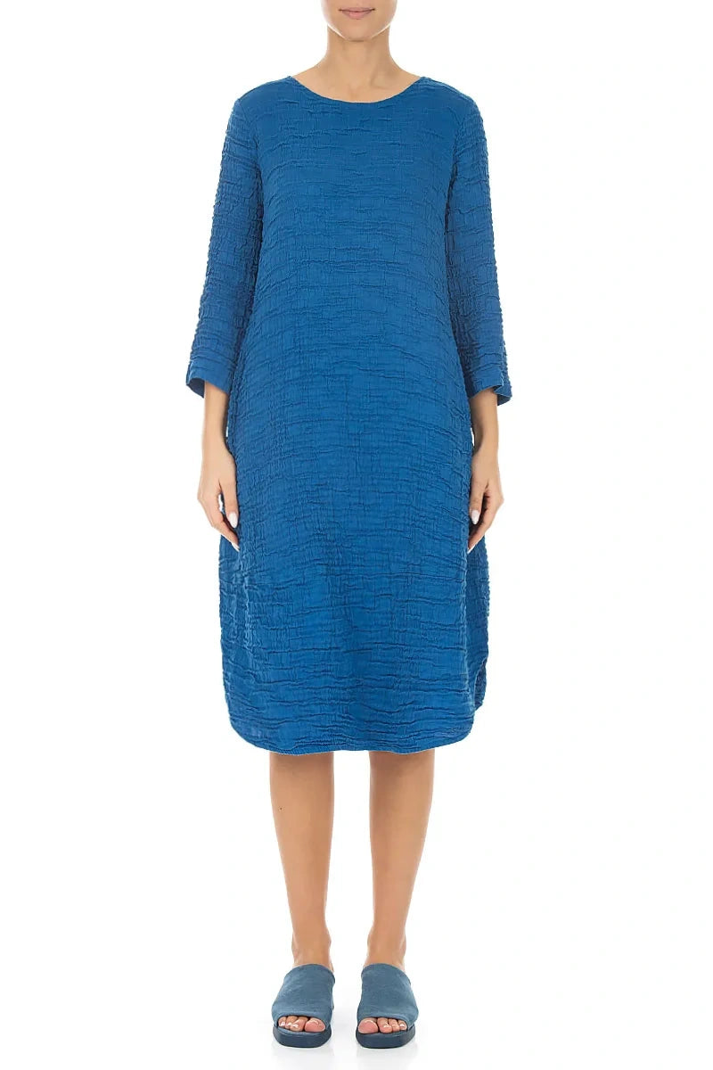 chinese dress ladies Cobalt Blue Contrast Strap Cotton Maxi Dress Large