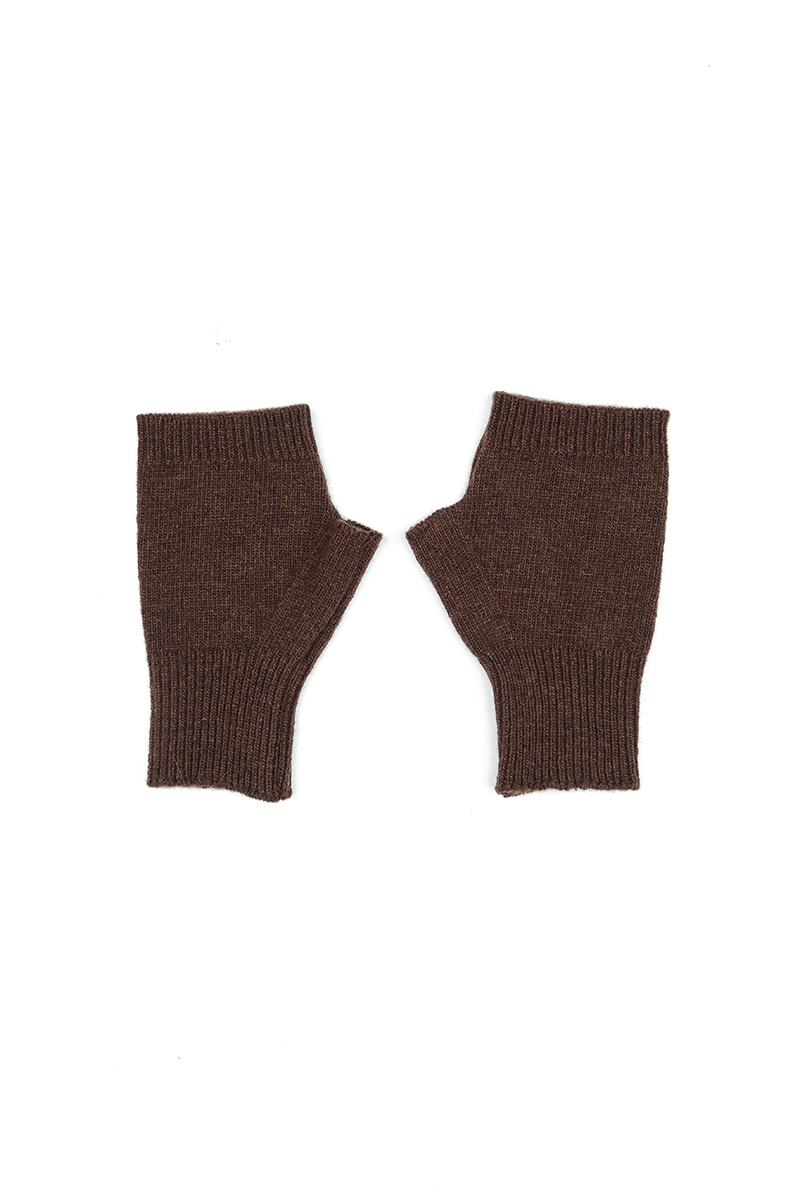 Dark Brown Soft Wool Arm Warmers 4