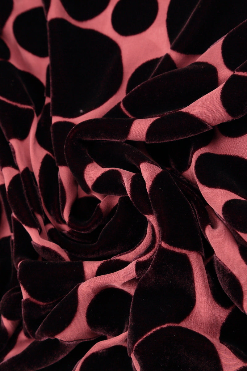 Devoré Bubbles Merlot Silk Velvet Scarf