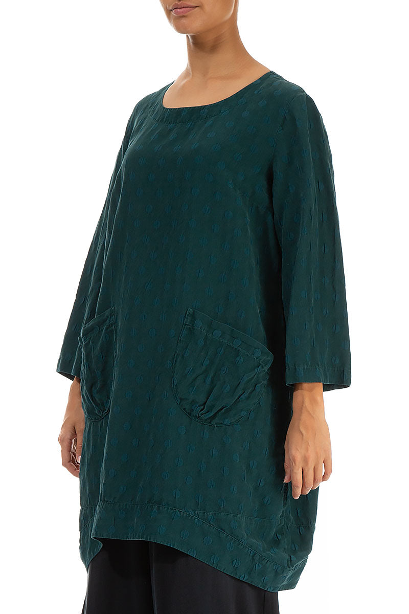 Dotty Emerald Silk Tunic 3