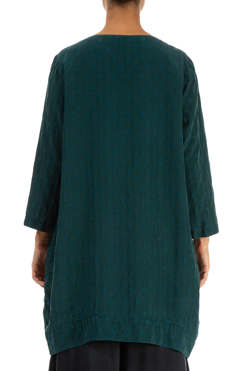 Dotty Emerald Silk Tunic 2