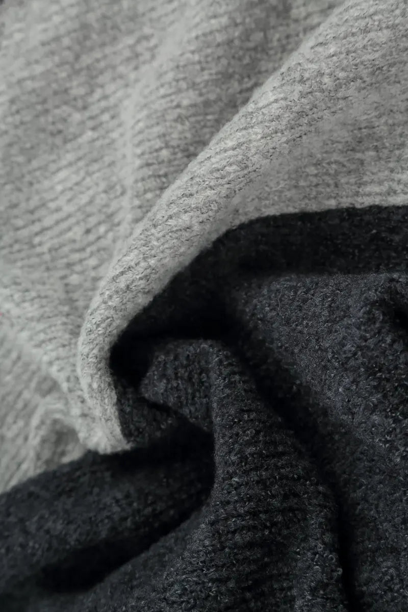 Dual Light & Dark Grey Wool Sweater 5