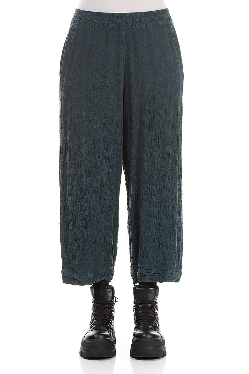 Emerald Linen Viscose Trousers 1
