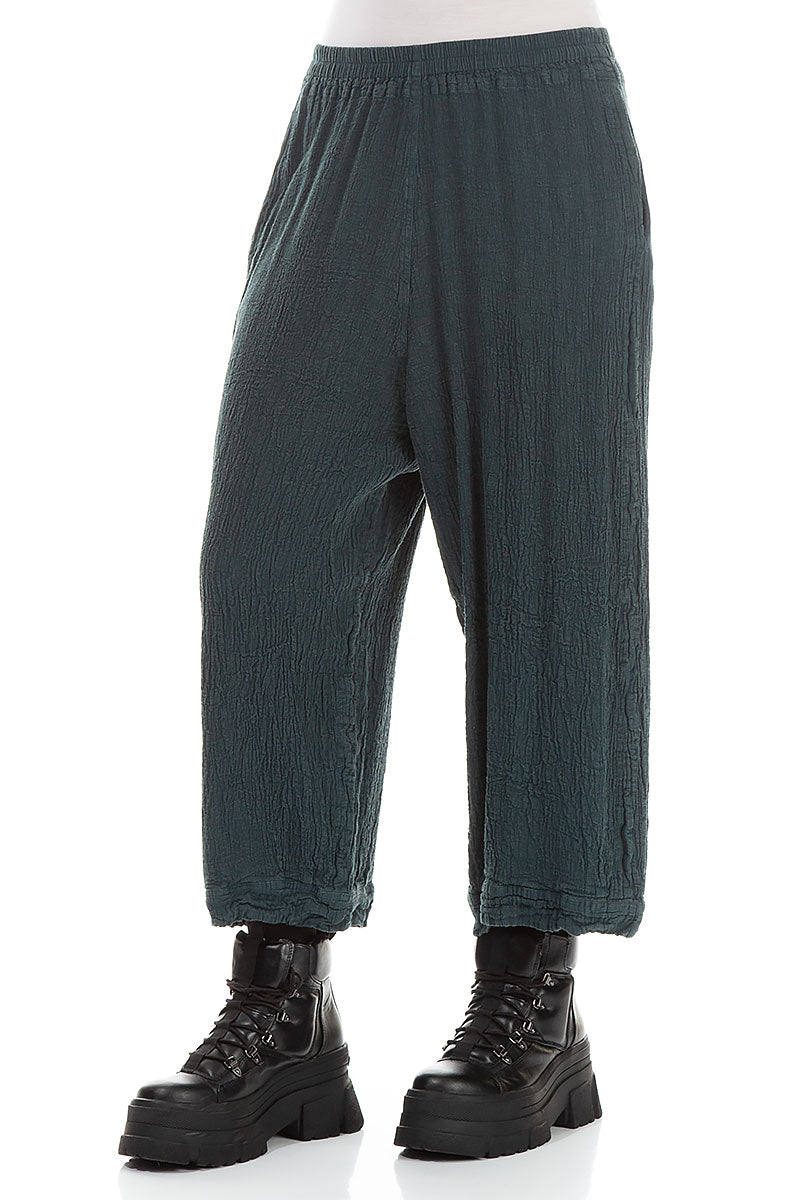 Emerald Linen Viscose Trousers 3