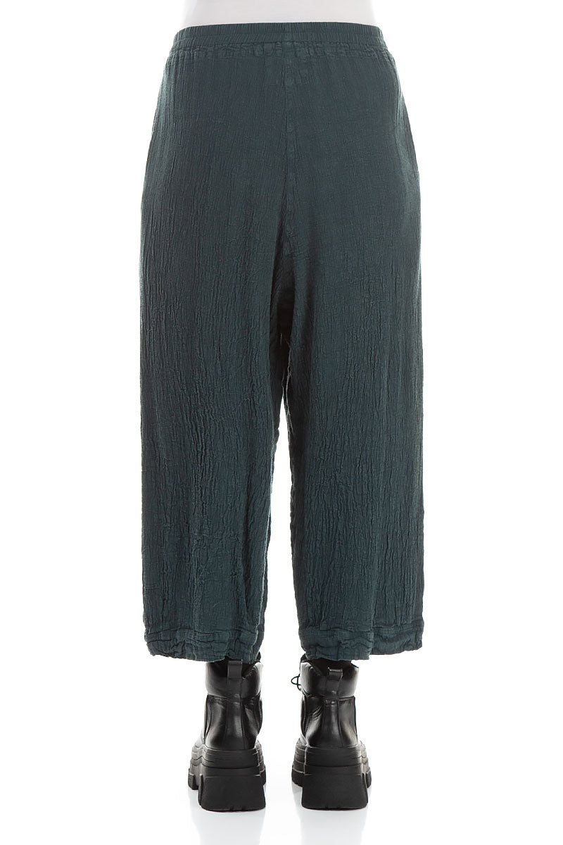 Emerald Linen Viscose Trousers 2