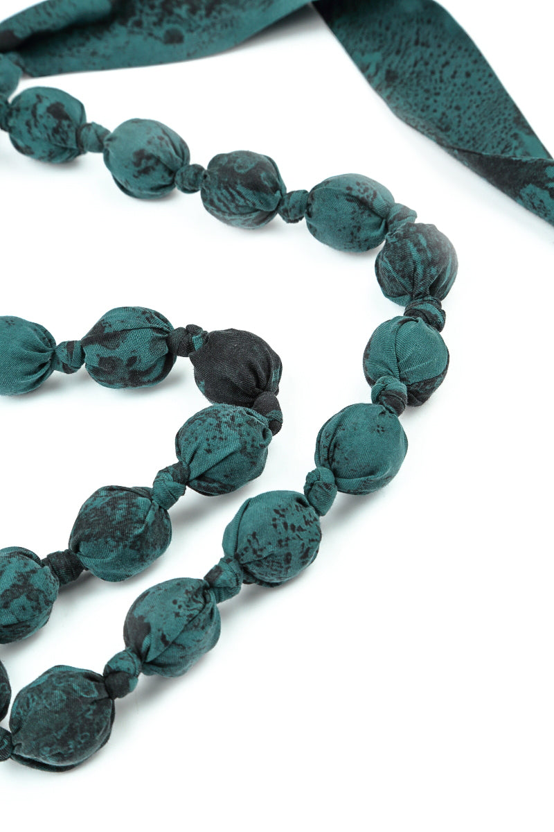 Emerald Alabaster Silk Cotton Bead Necklace 6