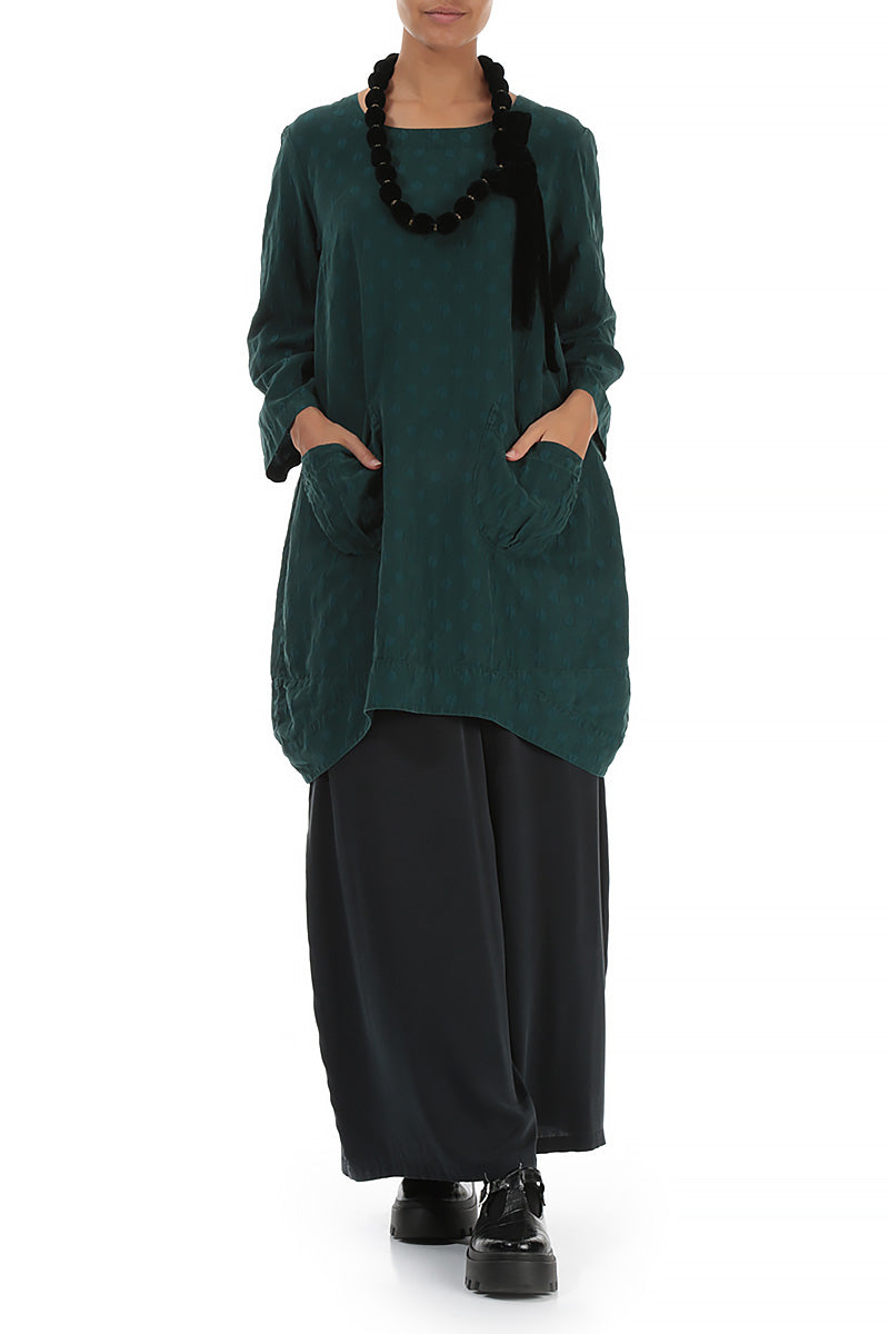 Emerald Silk Velvet Bead Necklace 2