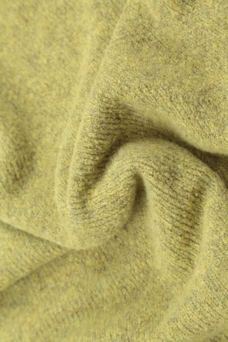 Exposed Seam Golden Lime Wool Sweater 5