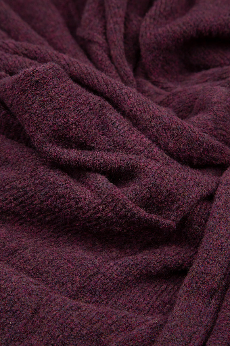 Exposed Seam Mulberry Wool Sweater 6