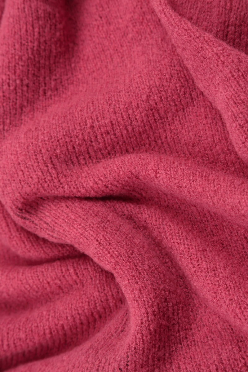 Exposed Seam Pink Punch Wool Sweater 5