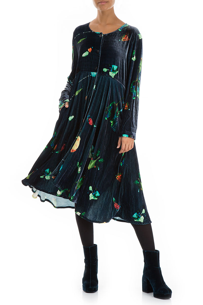 Fairy-Tale Print Flared Silk Velvet Jacket 3