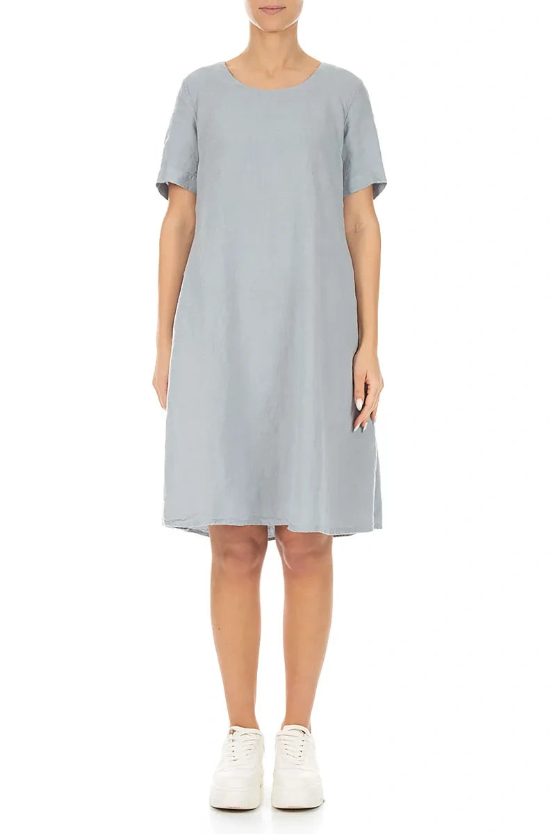 grey linen dress fabric Grey Linen Fabric Lara Prewashed