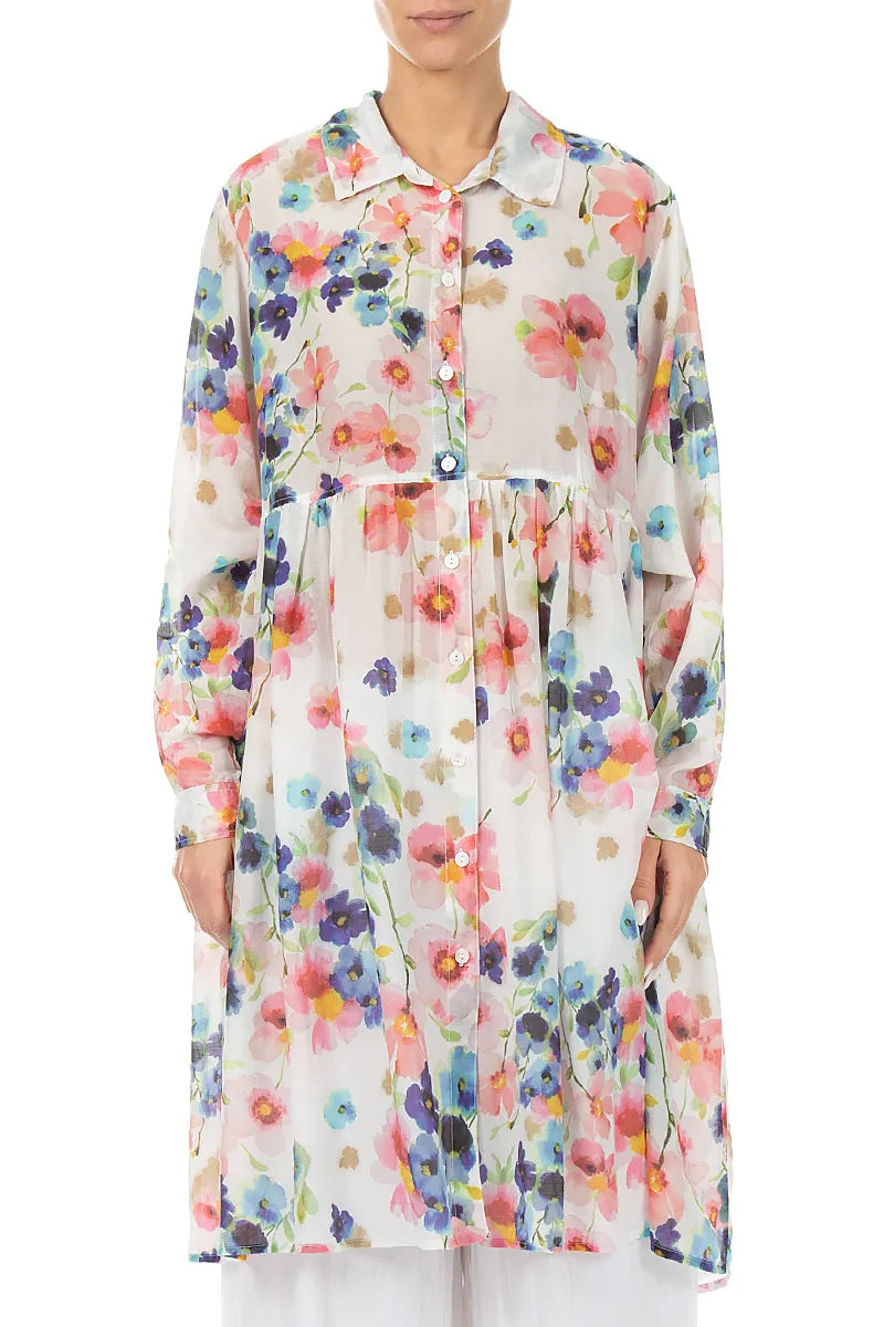 Flared Primrose Silk Cotton Jacket 1