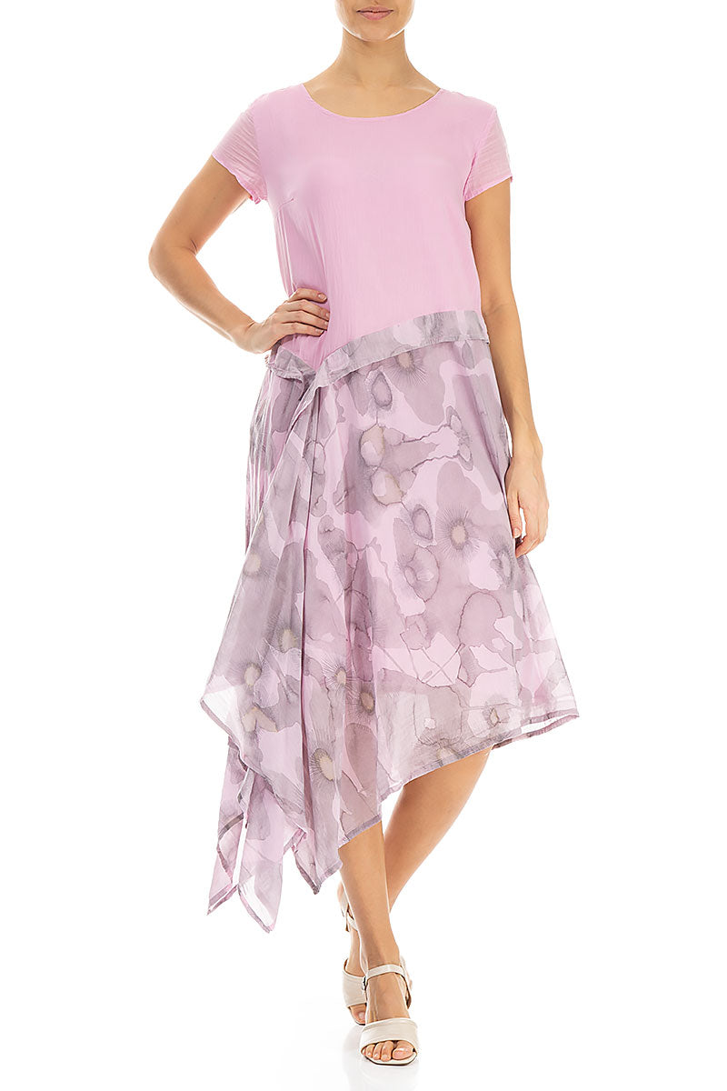 Floaty Camomile Taffy Pink Silk Cotton Dress 4