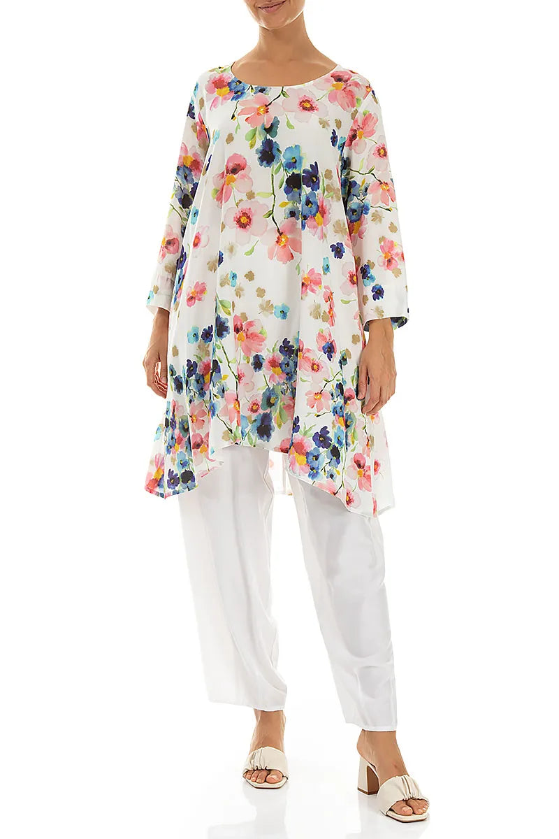 Flowy Primrose Silk Bamboo Tunic
