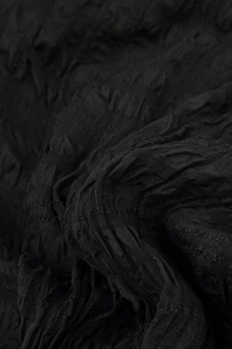 Flowy Tie Up Black Light Silk Dress 5