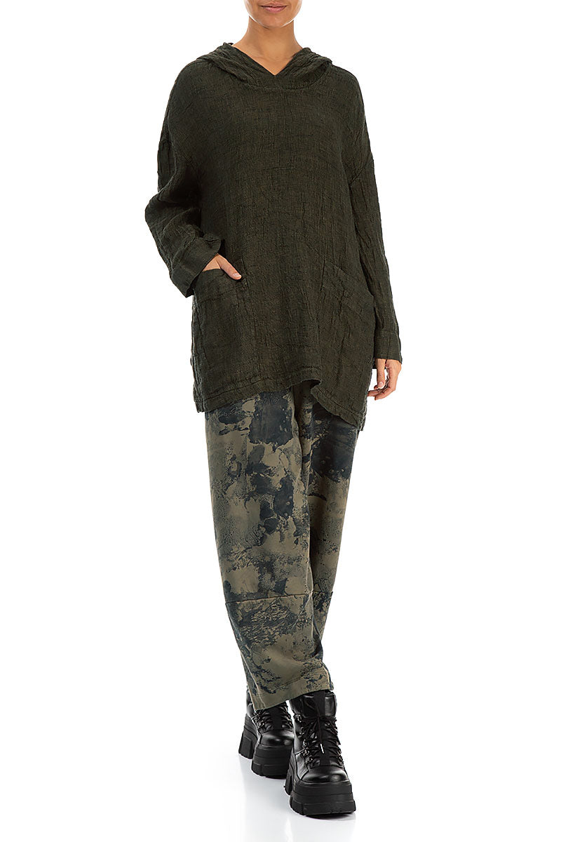 Forest Mist Mélange Linen Hoodie 4