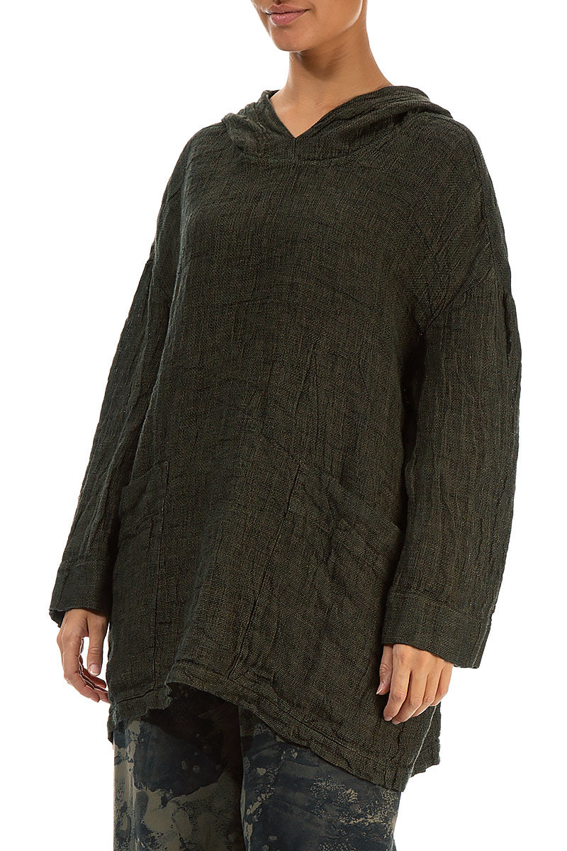 Forest Mist Mélange Linen Hoodie 3