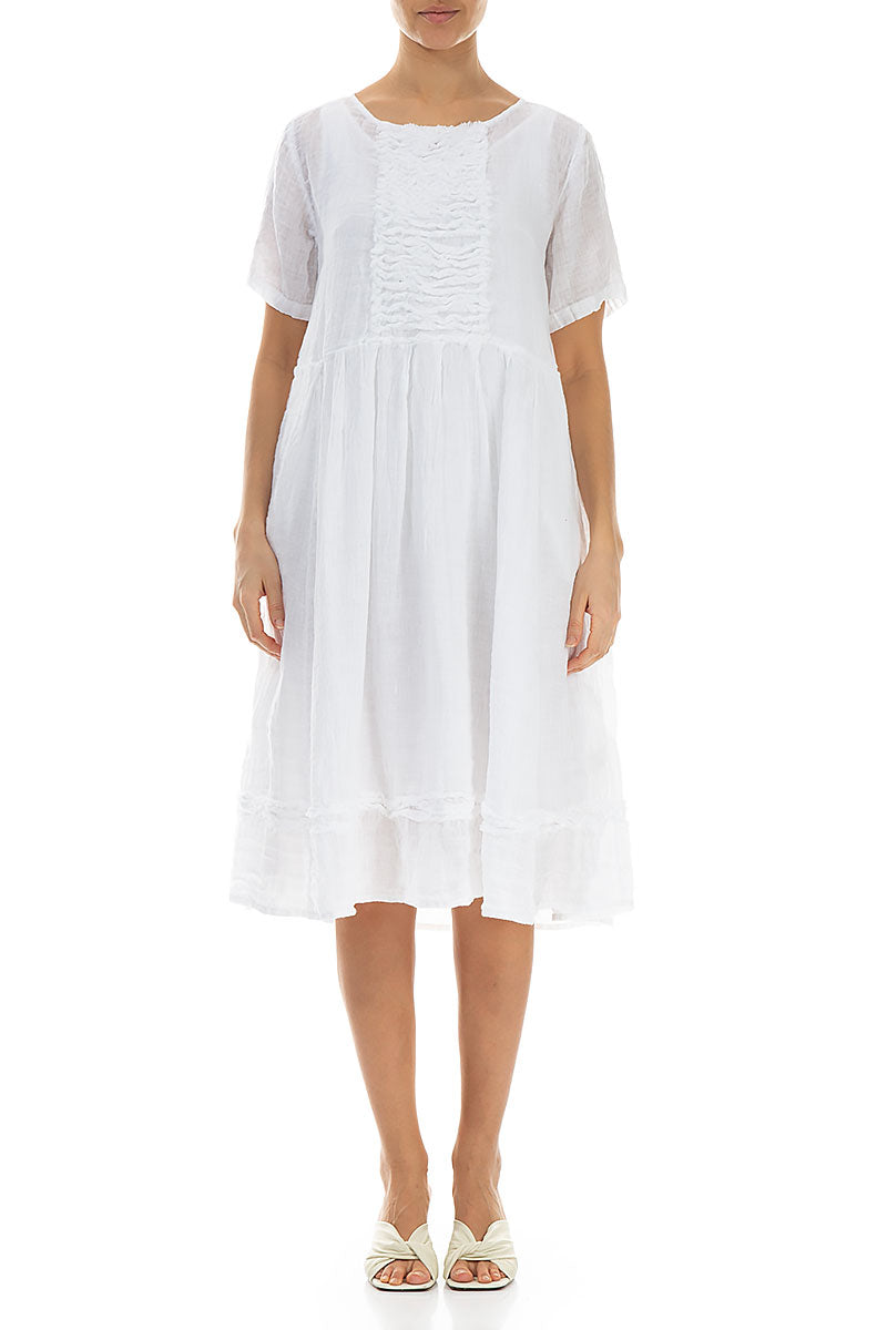 frill white dress Janis Cotton Mini / | MESHKI Featuring cascading white ruffles White Ruffle Dresses - Bloomingdale's