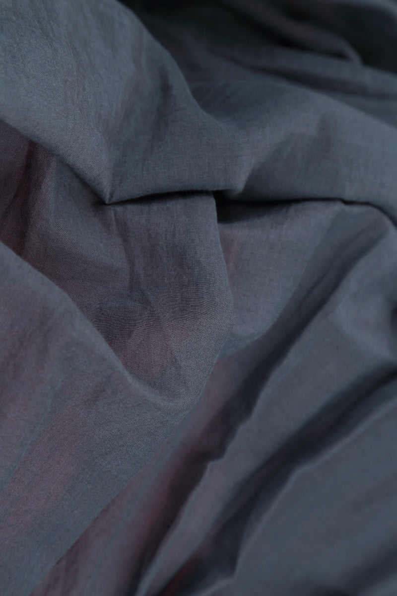 Frilly Flower Graphite Silk Cotton Skirt 5