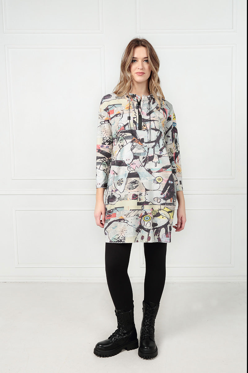 Front Zip Artful Elements Cotton Tunic 6