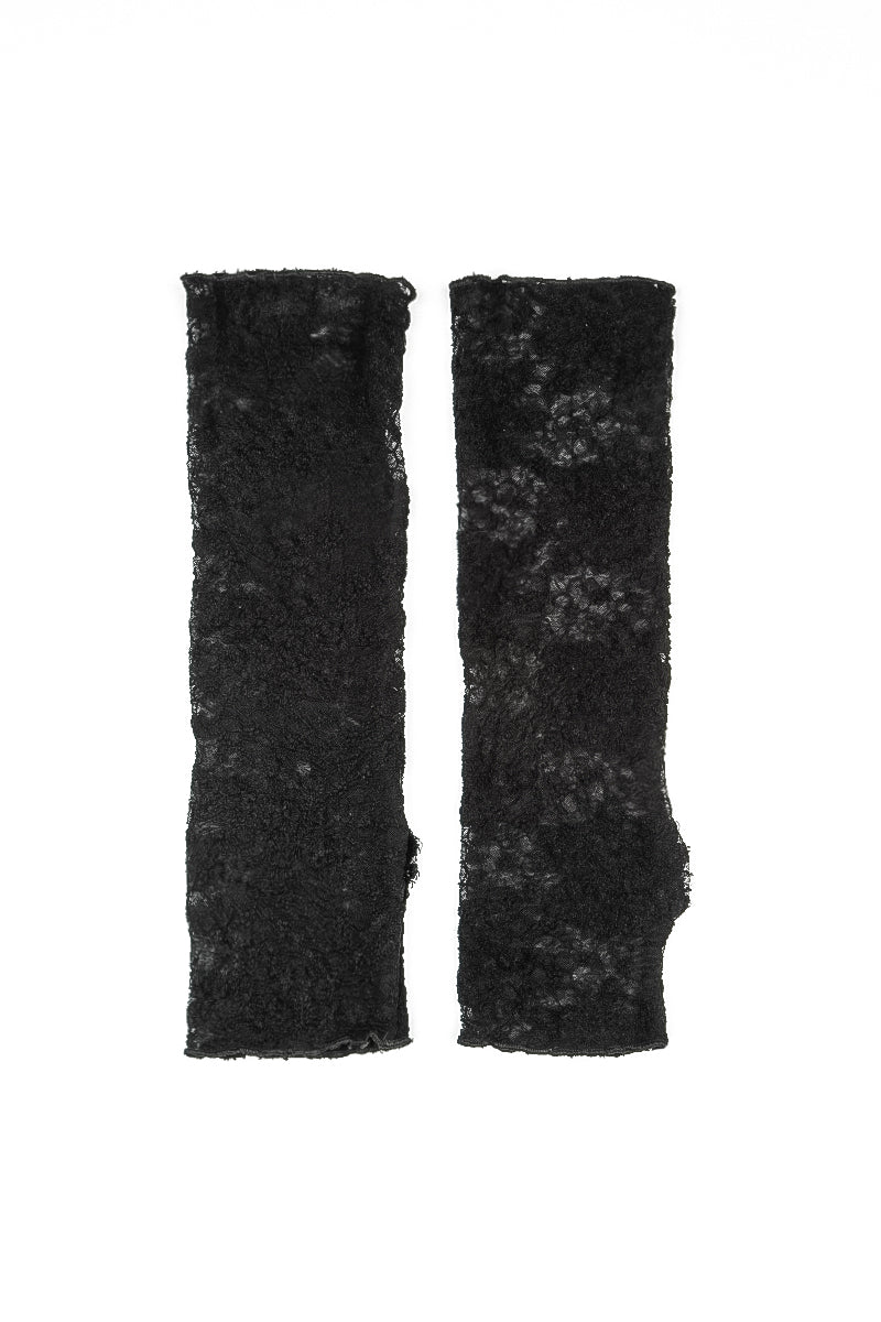 Full Black Floral Cotton Lace Wristlets 4
