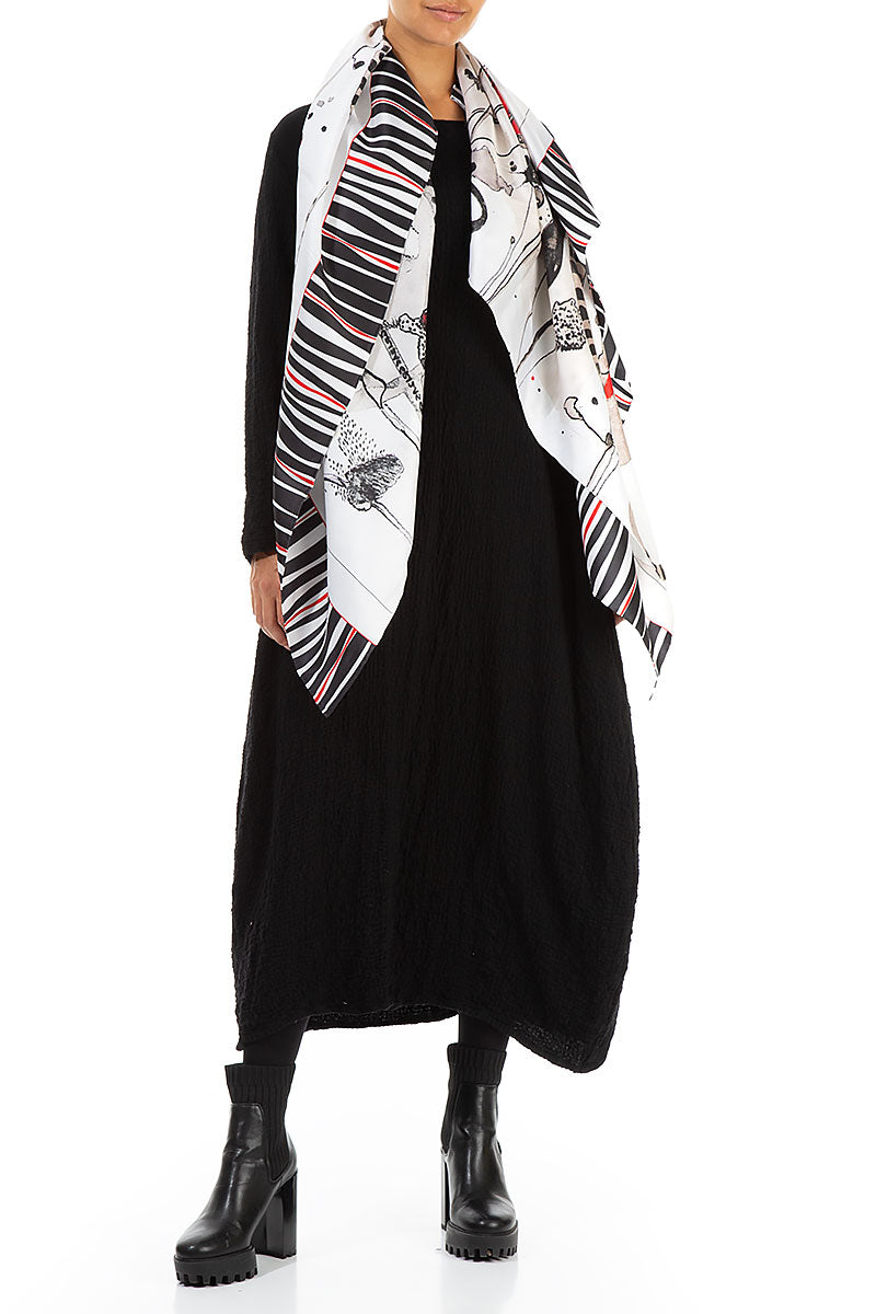 GRIZAS Abstract Art Pure Silk Scarf 2