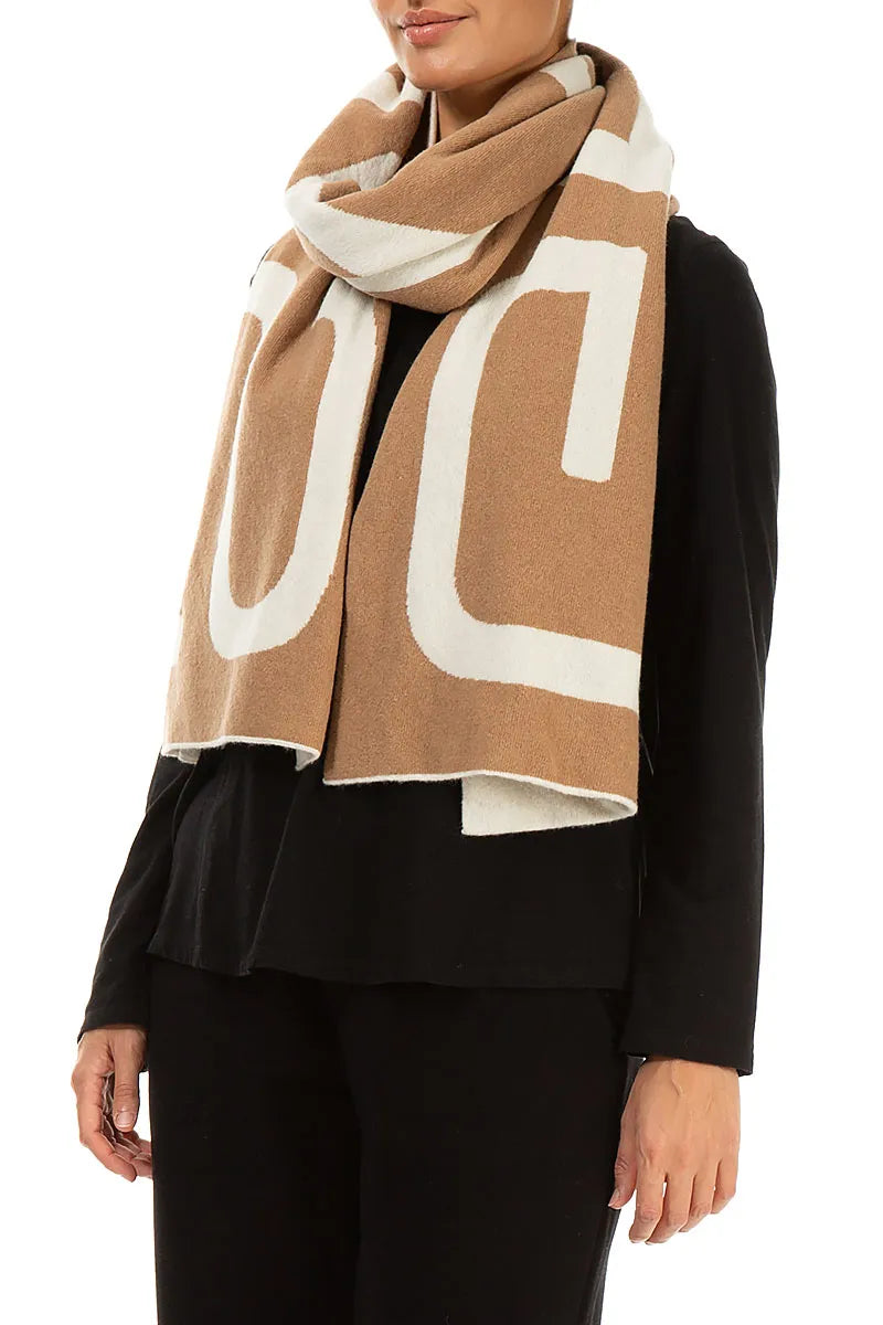 GRIZAS Caramel Soft Wool Scarf 3