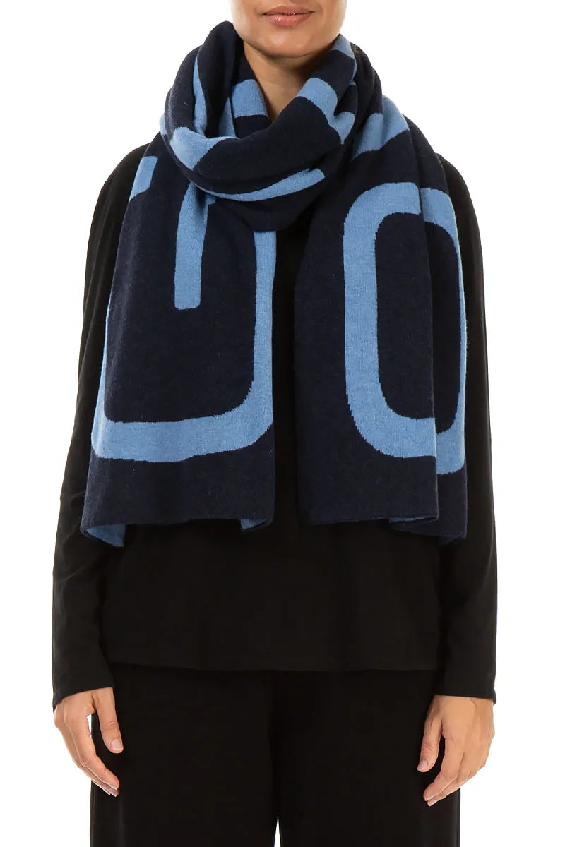 GRIZAS Light Blue Soft Wool Scarf 1