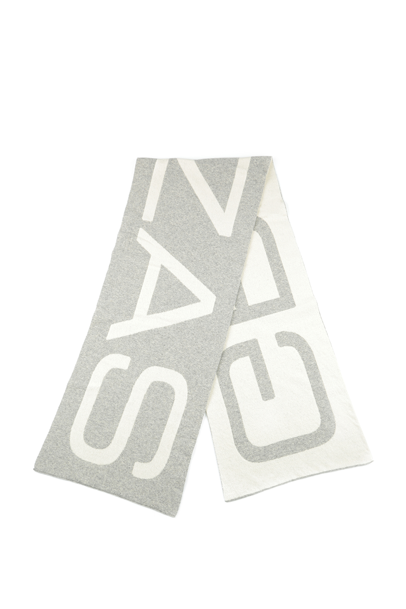 GRIZAS Light Grey Soft Wool Scarf 4