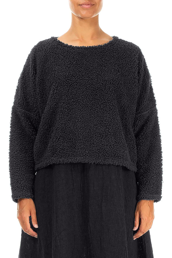 Graphite Blue Teddy Cotton Jumper 1