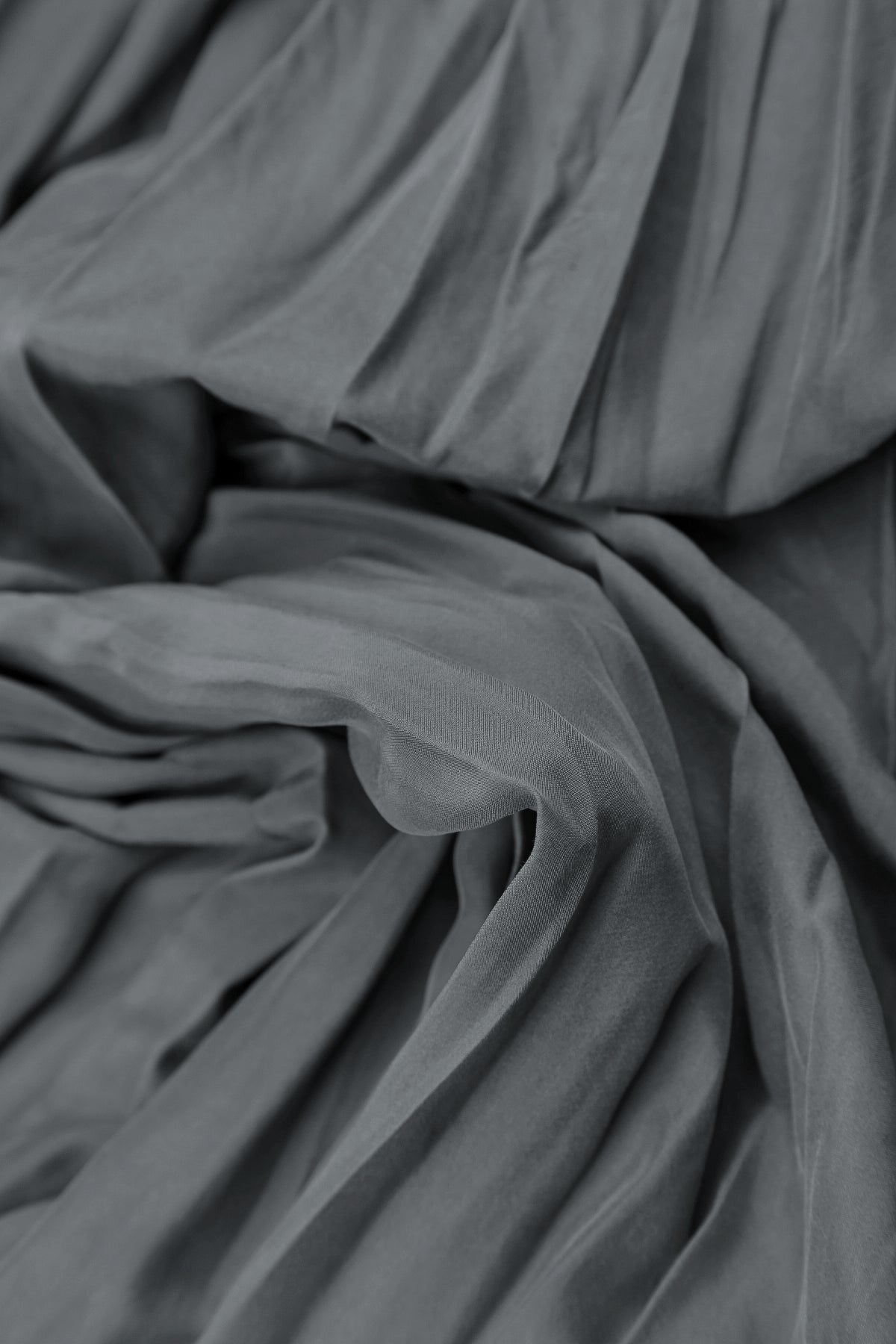 Graphite Crumpled Pure Silk Tunic 5