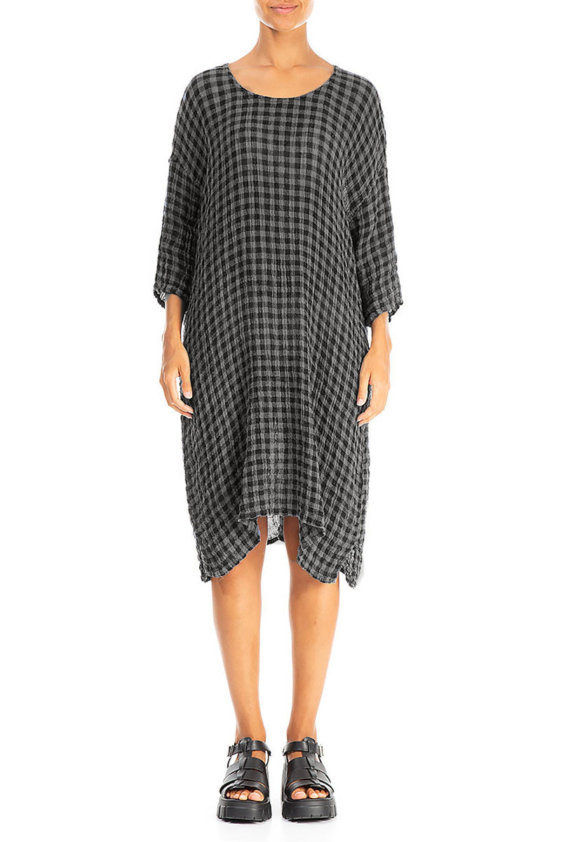 chinese dress ladies The Linen Oversized Puff-Sleeve Dress main image 0