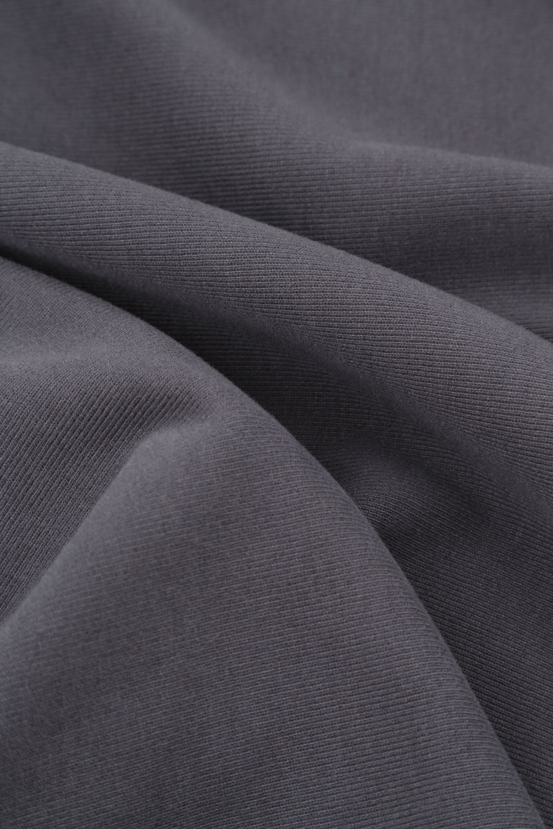Robe chasuble ballon en jersey de coton gris