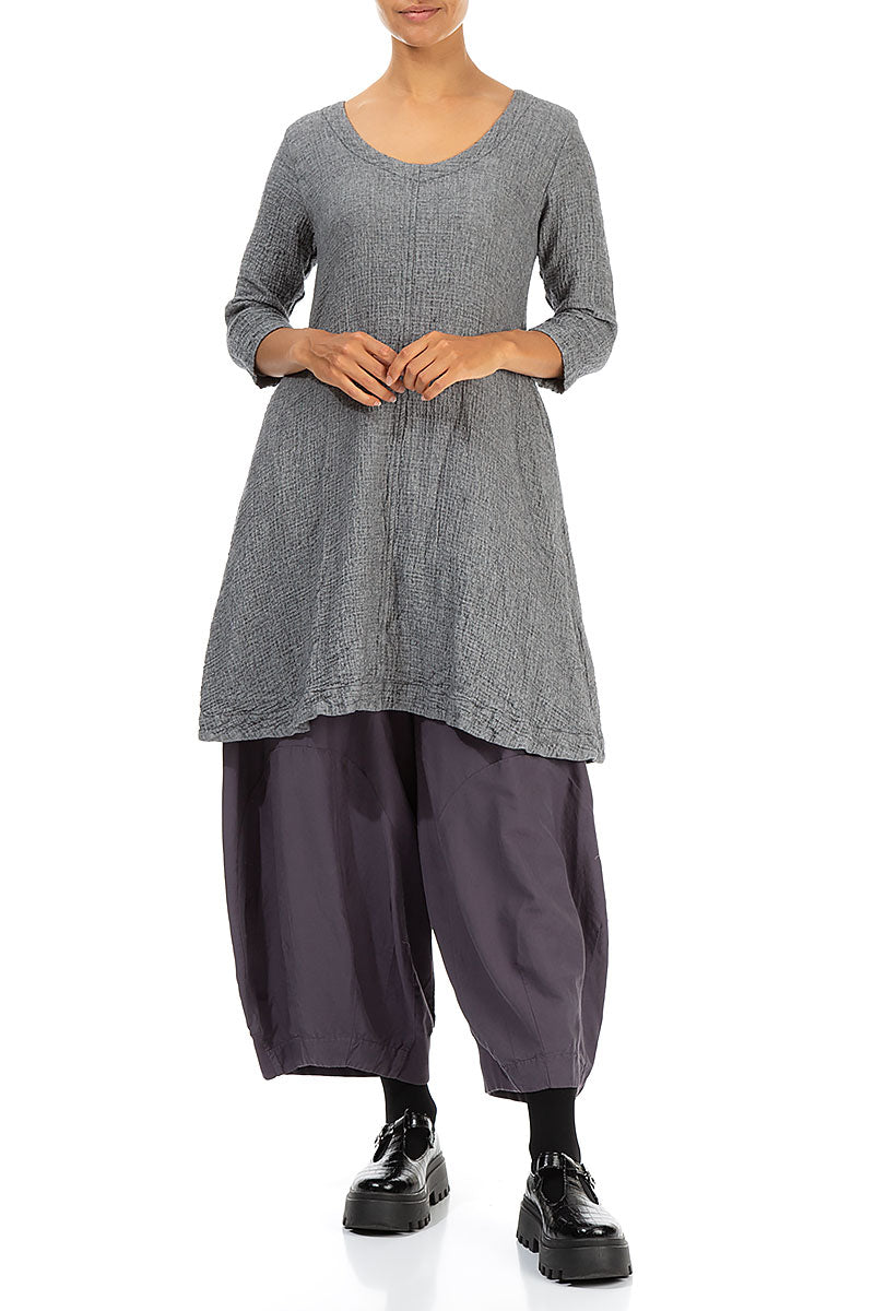 Grey Wool Midi Tunic Dress 5