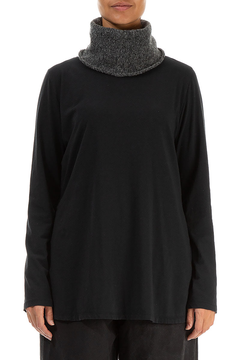 Grey Wool Neck Warmer 1