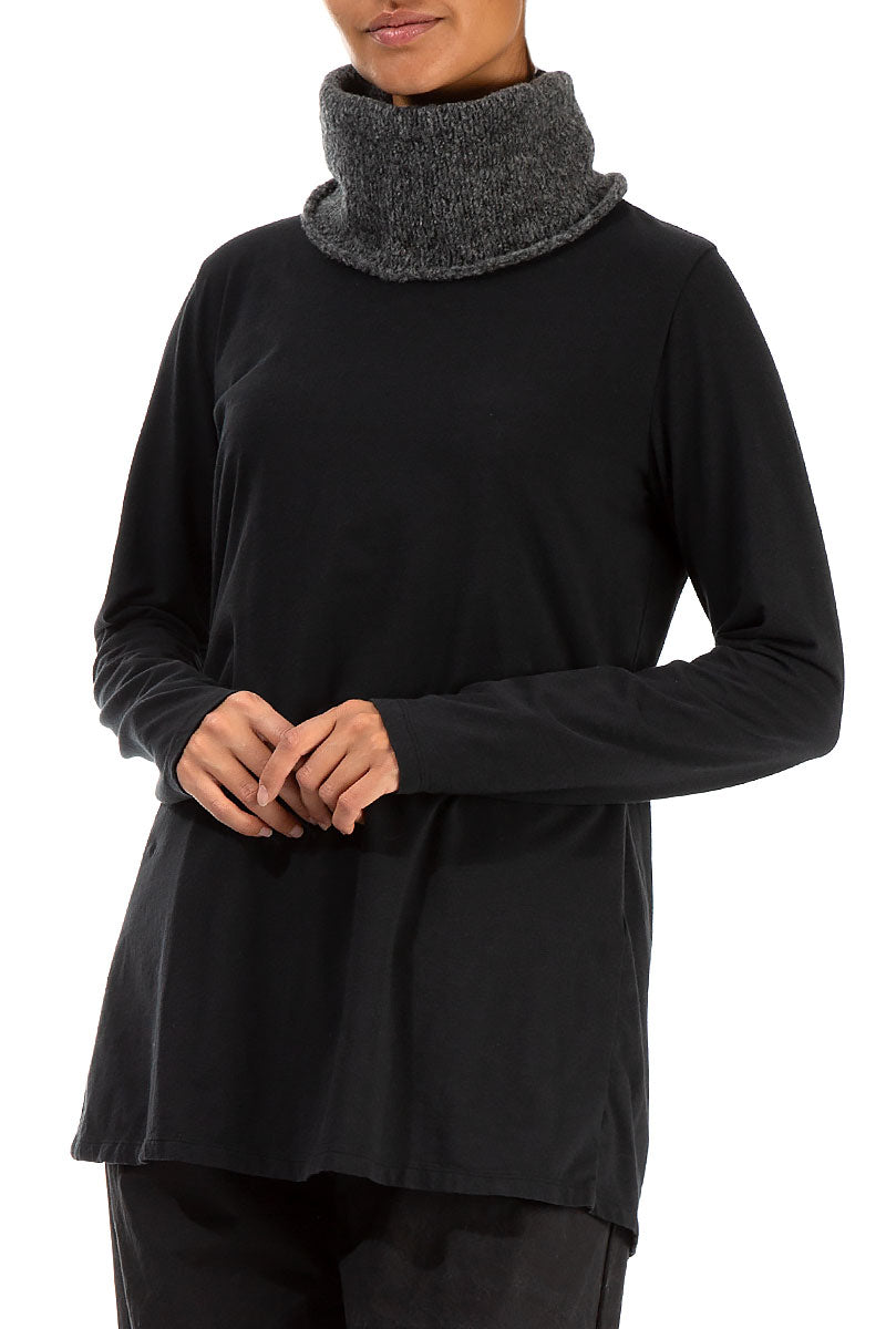 Grey Wool Neck Warmer 3