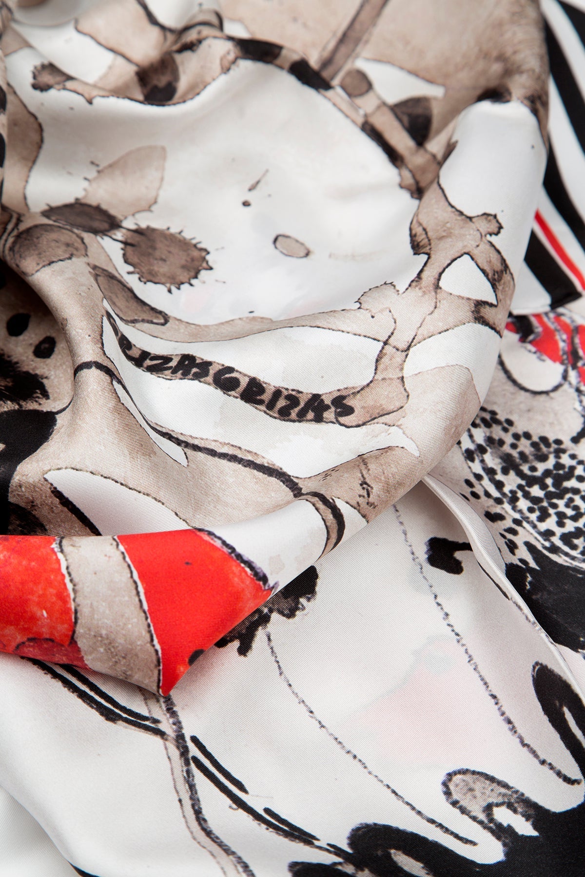 GRIZAS Abstract Art Pure Silk Scarf 5