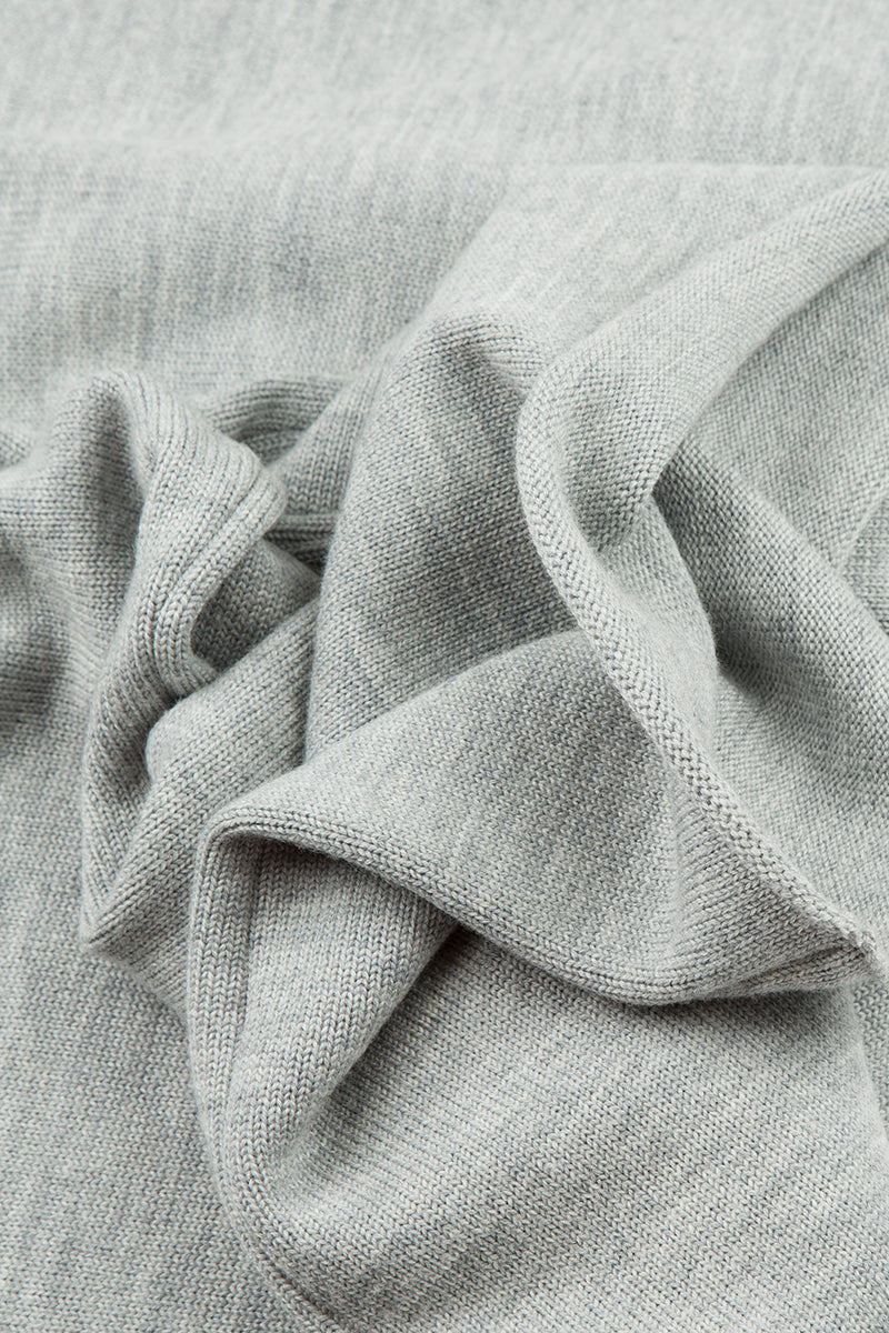 High Neck Grey Knitted Wool Jumper 6