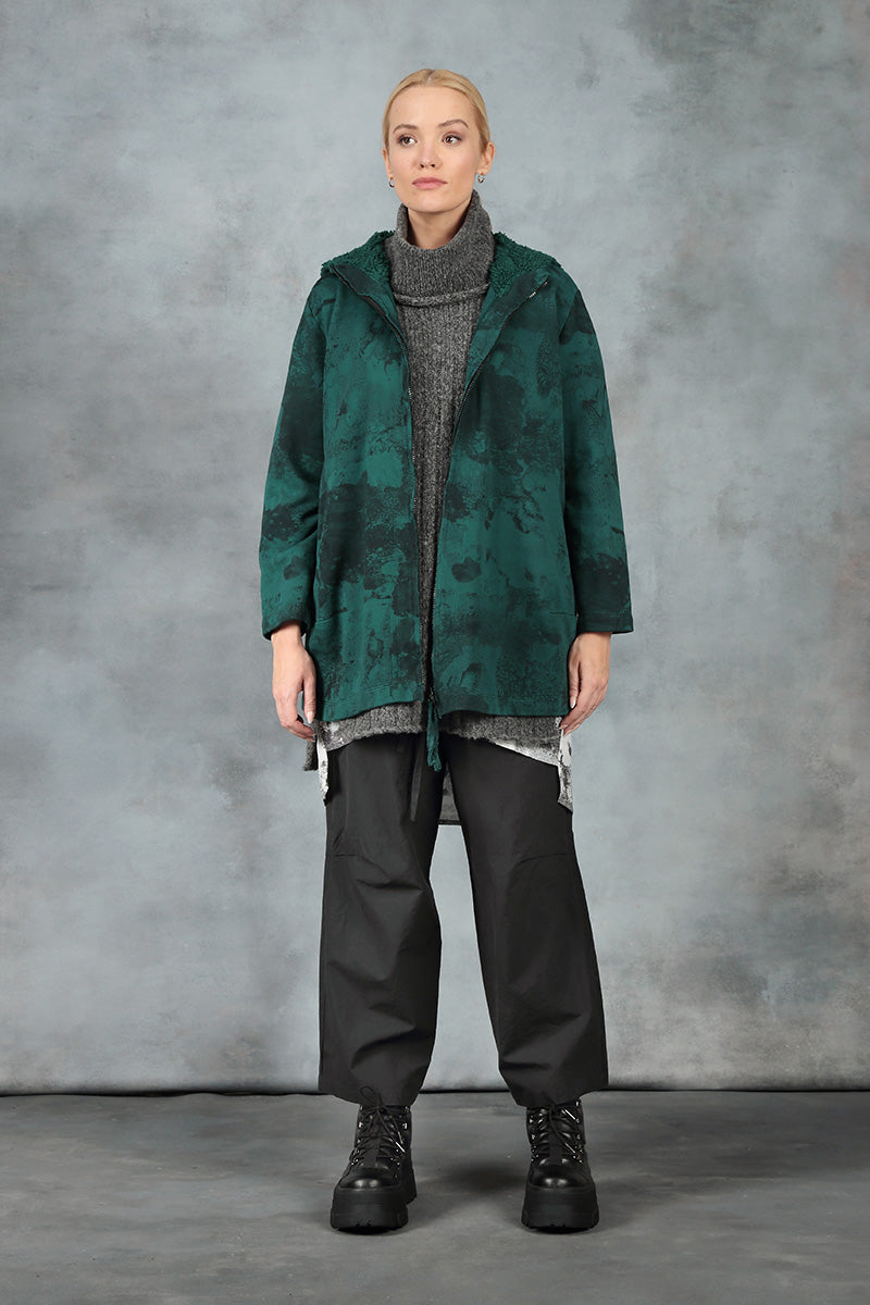 Hooded Emerald Alabaster Cotton Jacket 6