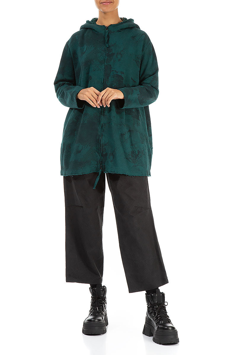 Hooded Emerald Alabaster Cotton Jacket 4