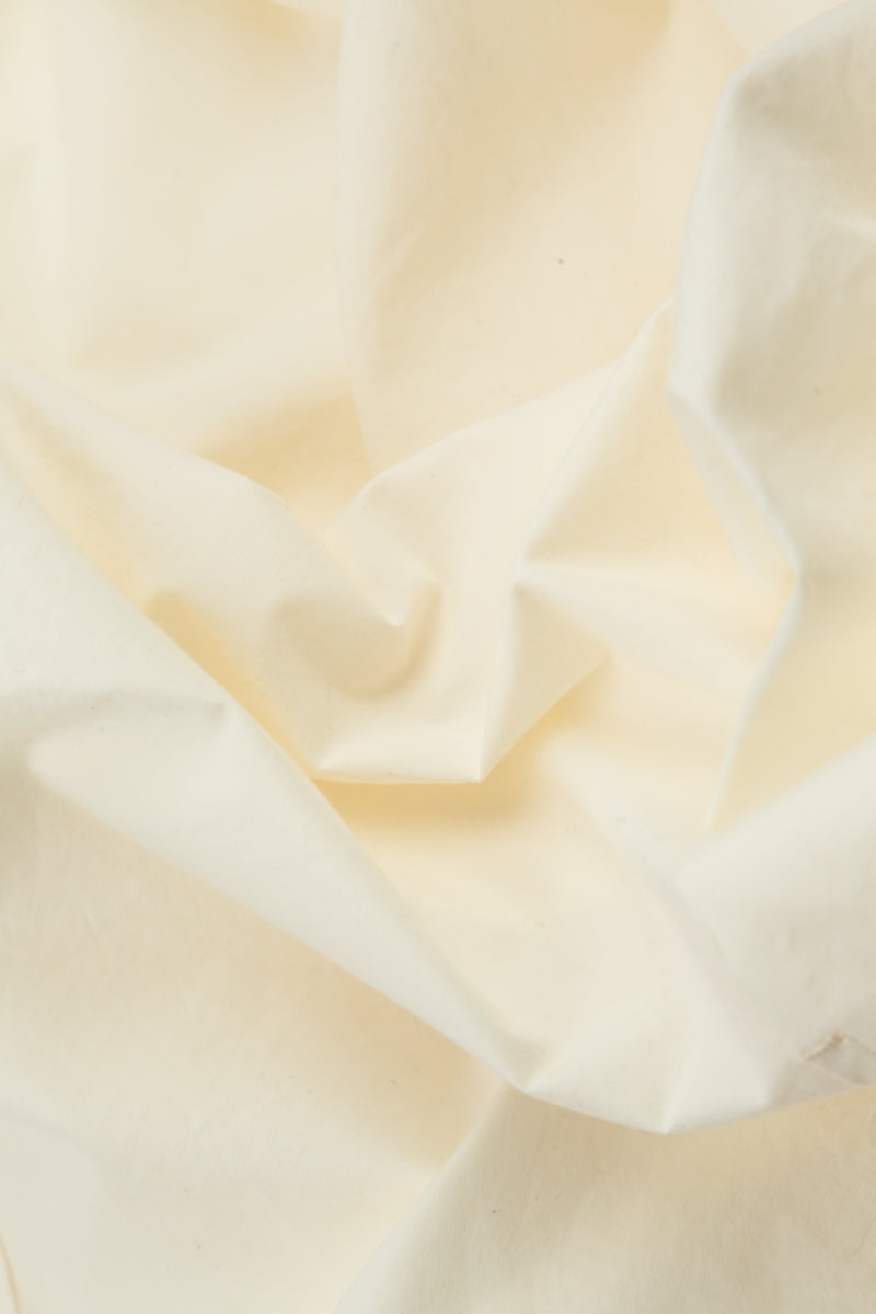 Hooded Off White Cotton Coat 5