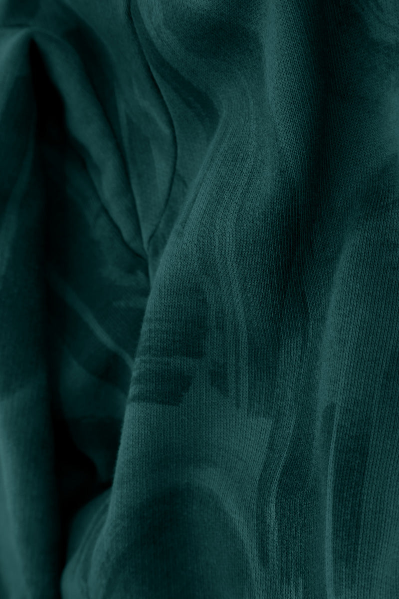 Hooded Peacock Paintwave Cotton Jacket Dress 5