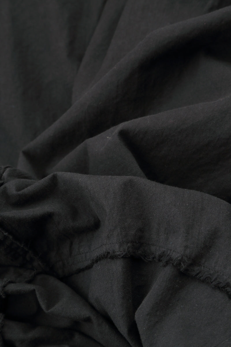 Oversized Black Cotton Swing Coat 5