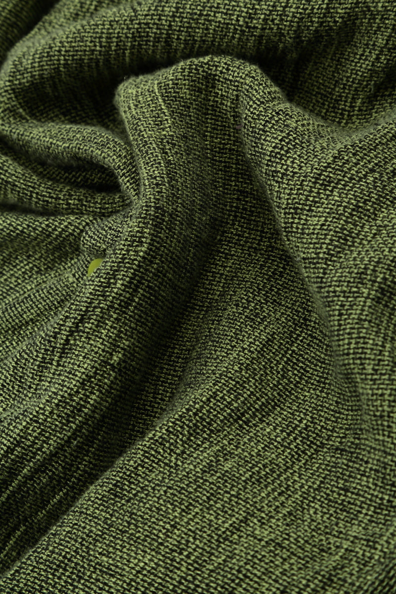 Loose Lime Mélange Linen Shirt 5