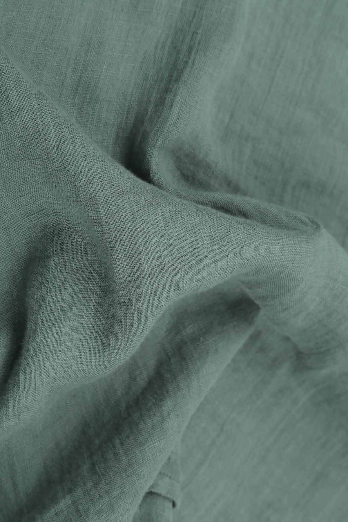 Layered Sage Gauze Linen Blouse 5