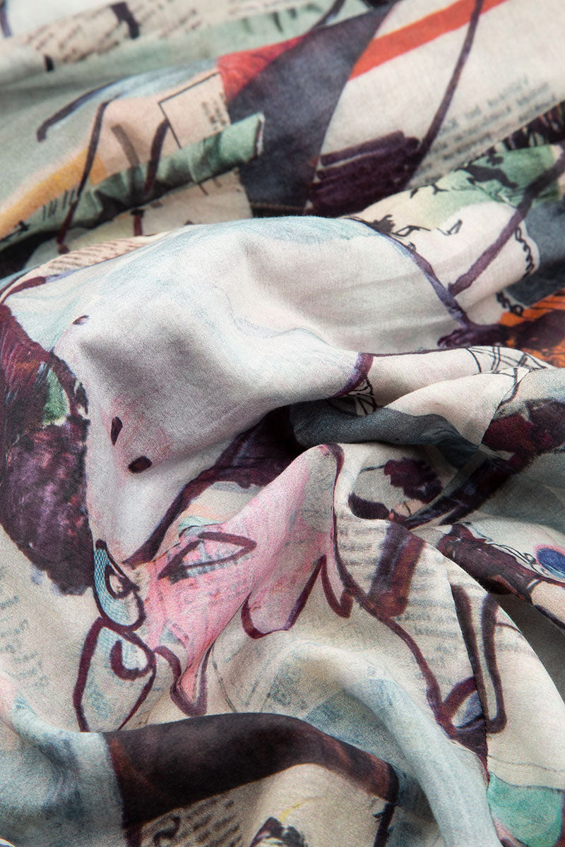 Layered Artful Elements Silk Cotton Blouse 5