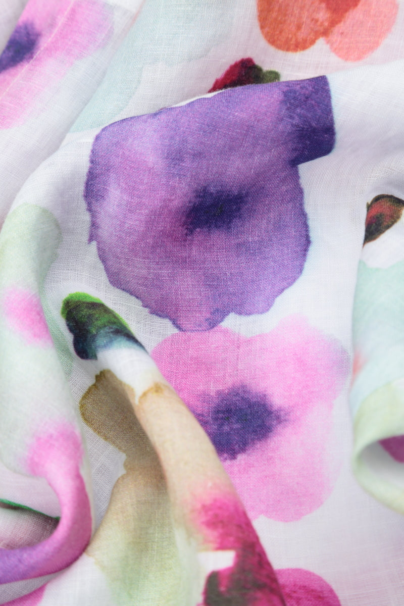 Layered Blossom Gauze Linen Blouse 5