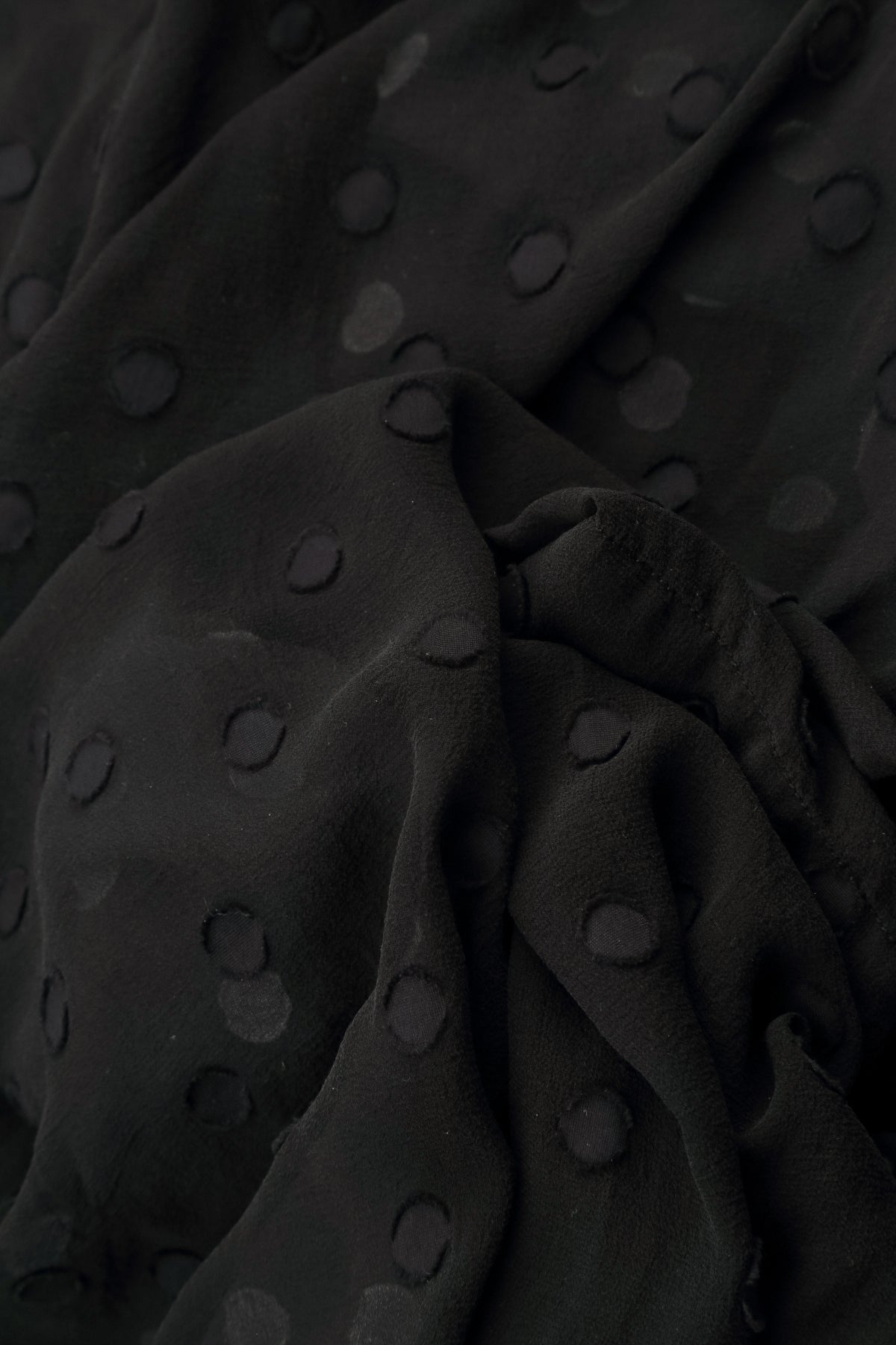Layered Dotty Black Silk Dress 5